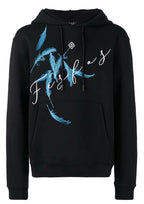 FesFas Feathers-print Hoodie Set | Black
