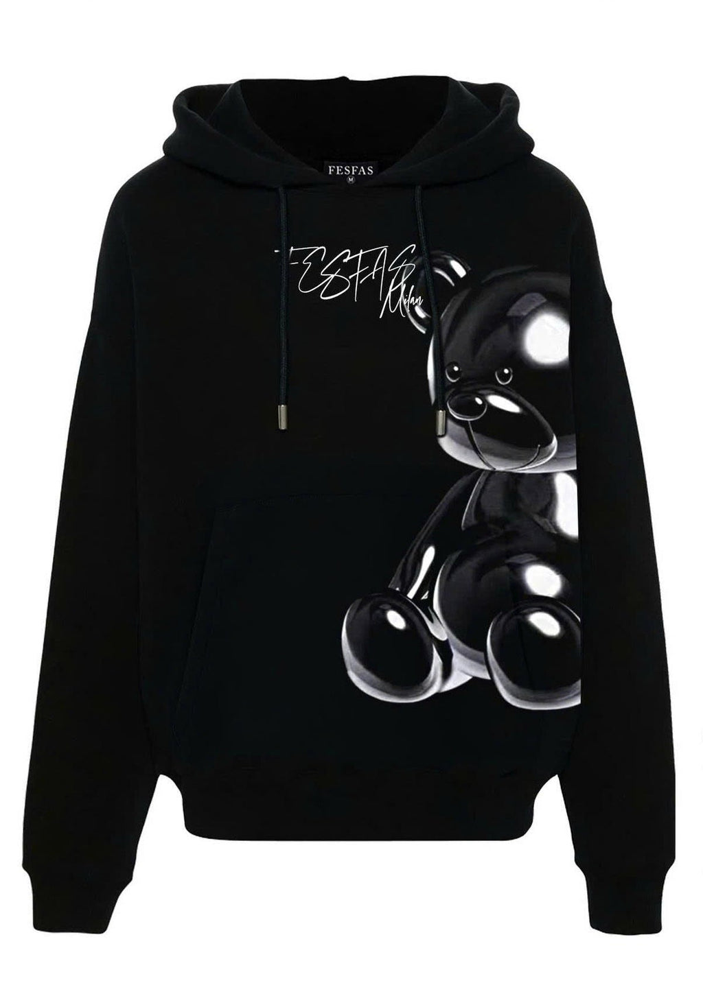 FesFas bear-print Hoodie | Black