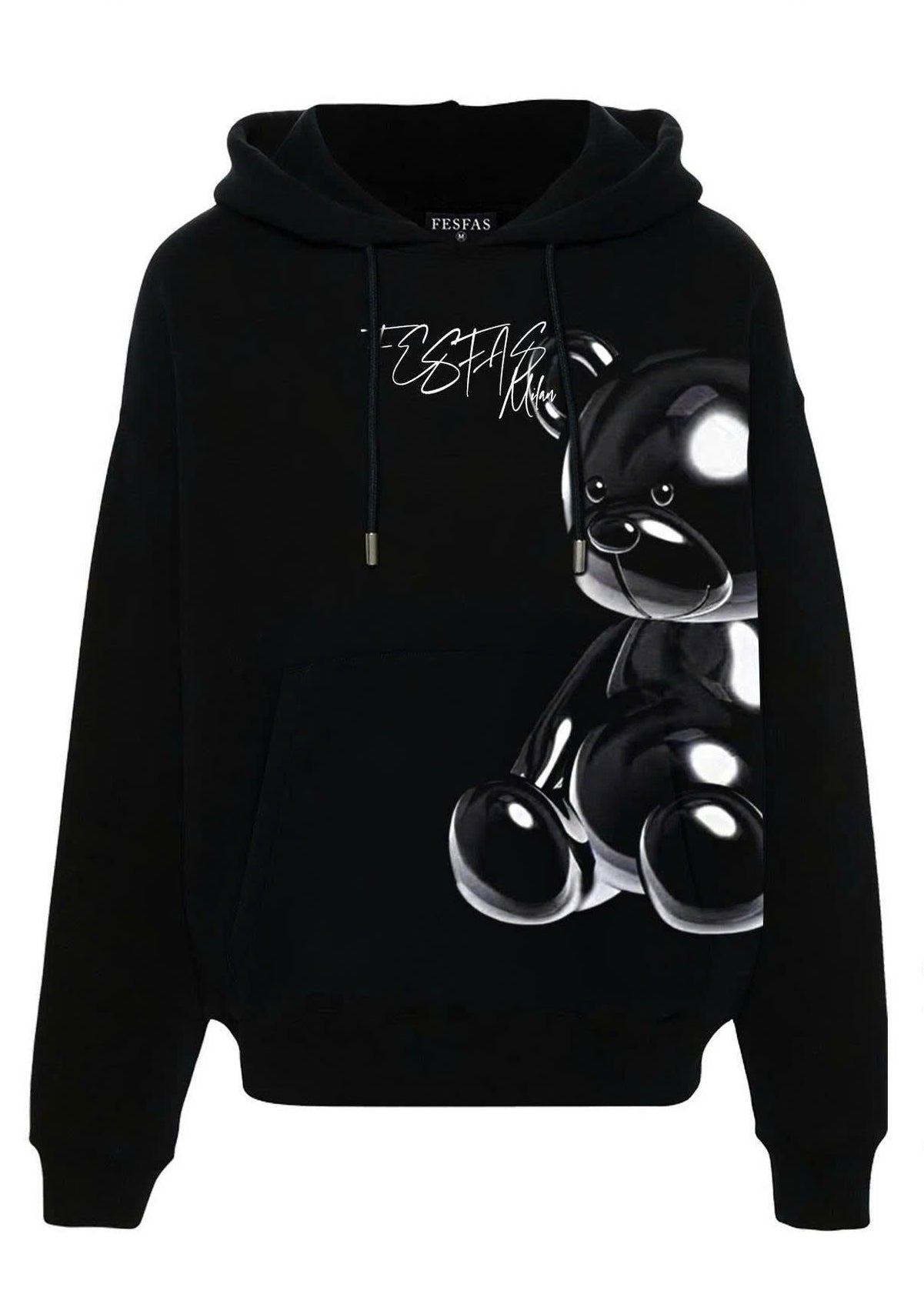 FesFas bear-print Hoodie | Black
