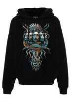 FesFas snake faces-print Hoodie | Black