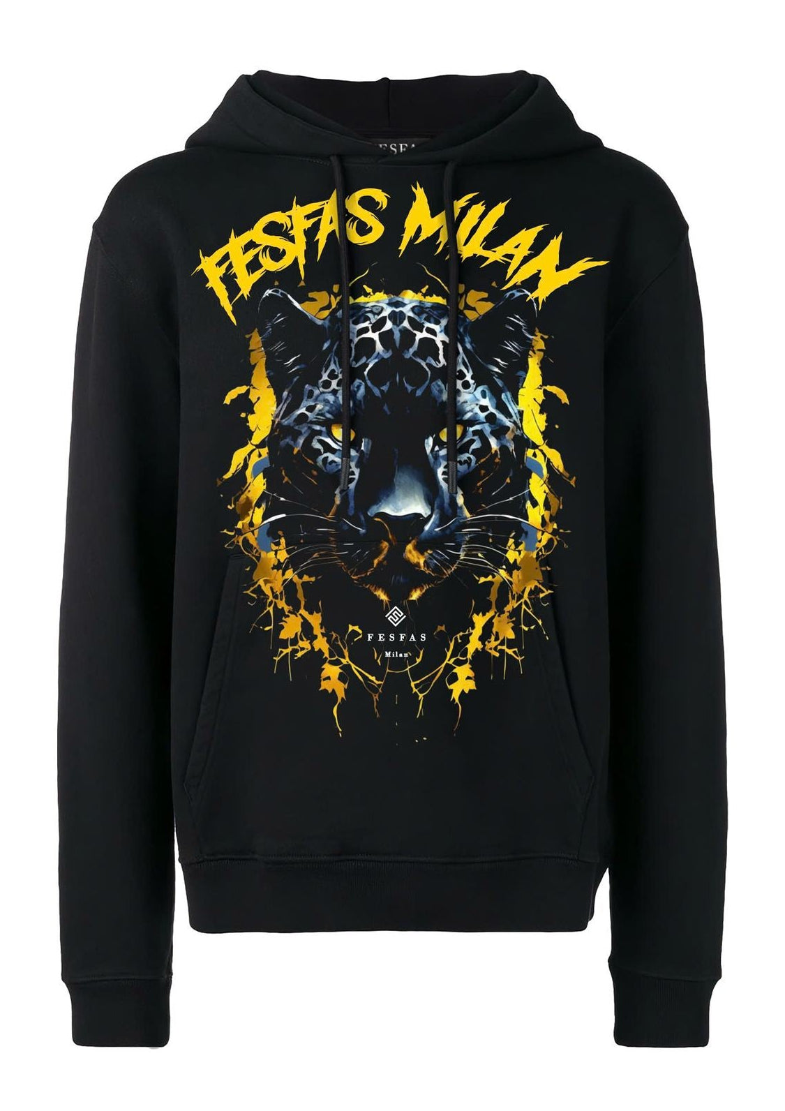 FesFas jaguar-print Hoodie | Black