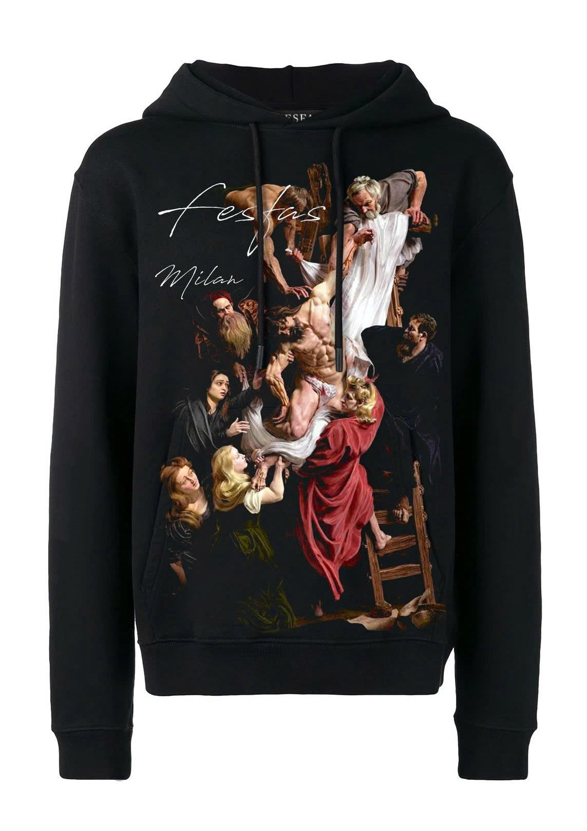 FesFas godfall-print Hoodie | Black