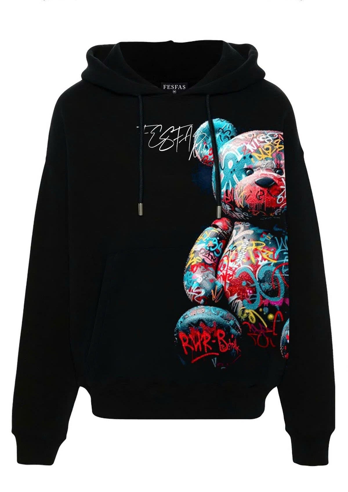 FesFas teddy bear-print Hoodie | Black