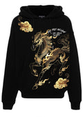FesFas golden horse-print Hoodie | Black