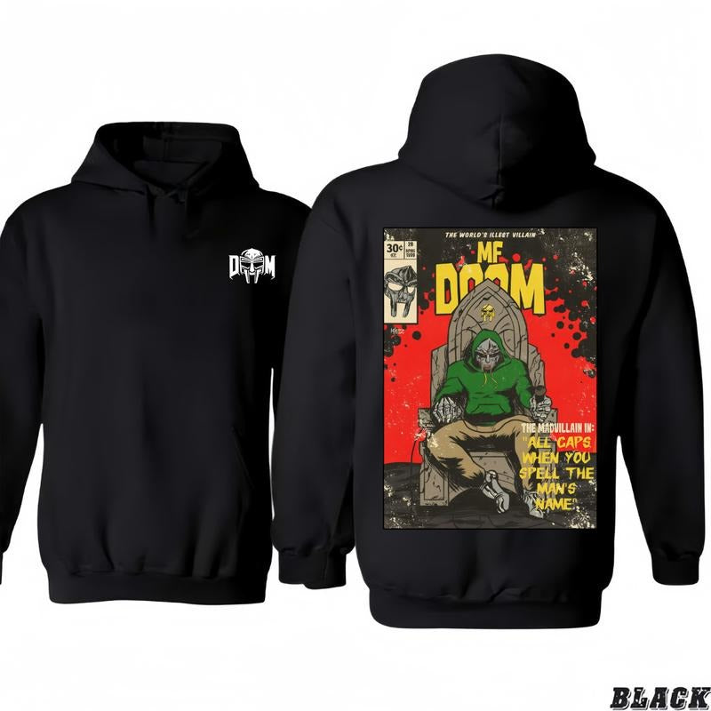 MF Doom Madvillain Rapper T-Shirt/Hoodie - MF DOOM Mask  - Unique T-Shirt/Hoodie Vintage for Men and Women, Unisex...