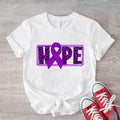 Hope Shirt, Purple Leopard Ribbon T-Shirt, Pancreatic Cancer Tee, Pancreatic Warrior Shirt, Survivors Shirt, Matching...