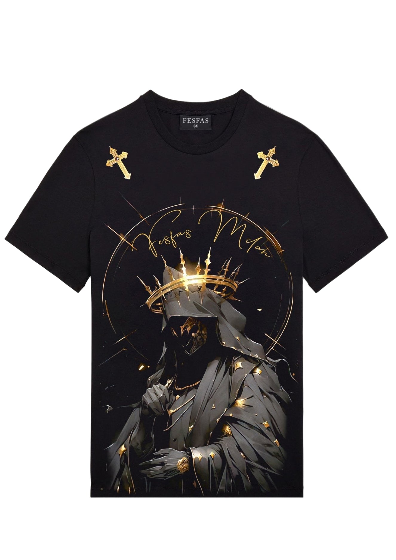 FesFas death-print T-shirt | Black
