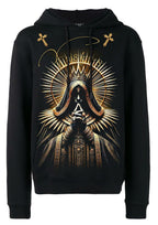 FesFas God-print Hoodie | Black