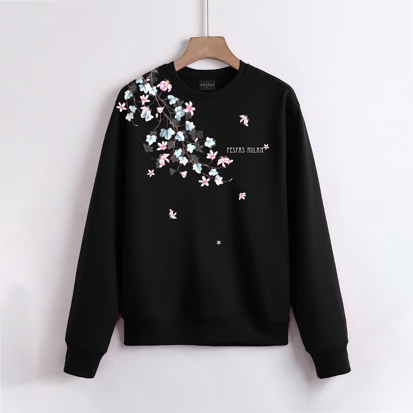 FesFas Flower-print Sweatshirt | Black