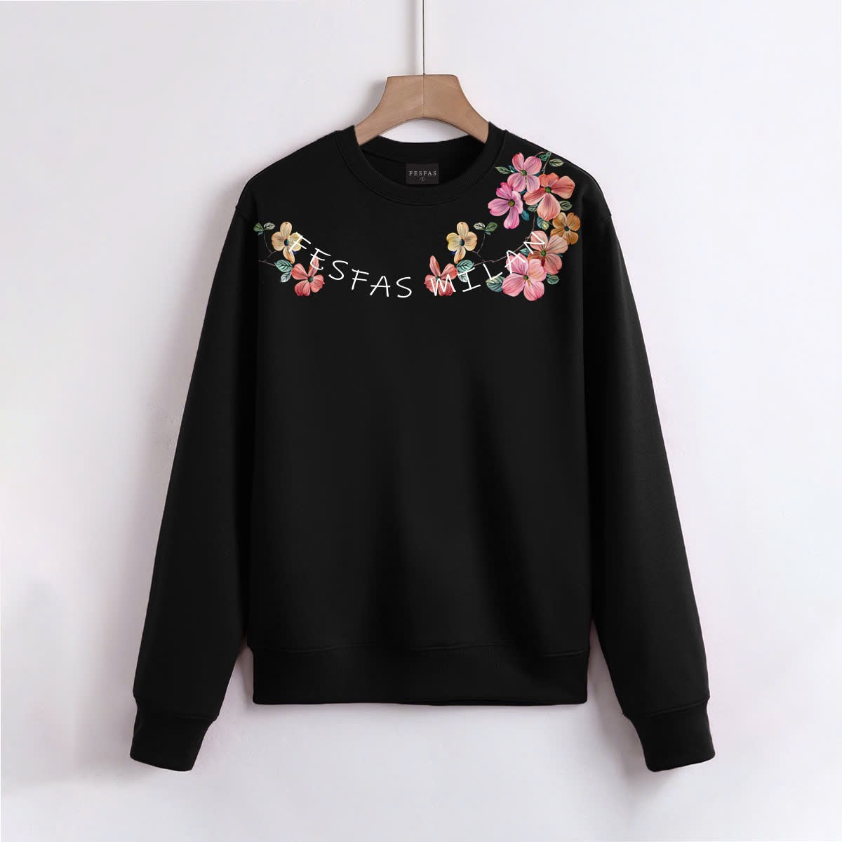 FesFas Flower-print Sweatshirt | Black