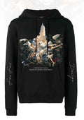 FesFas Angel-print Hoodie | Black