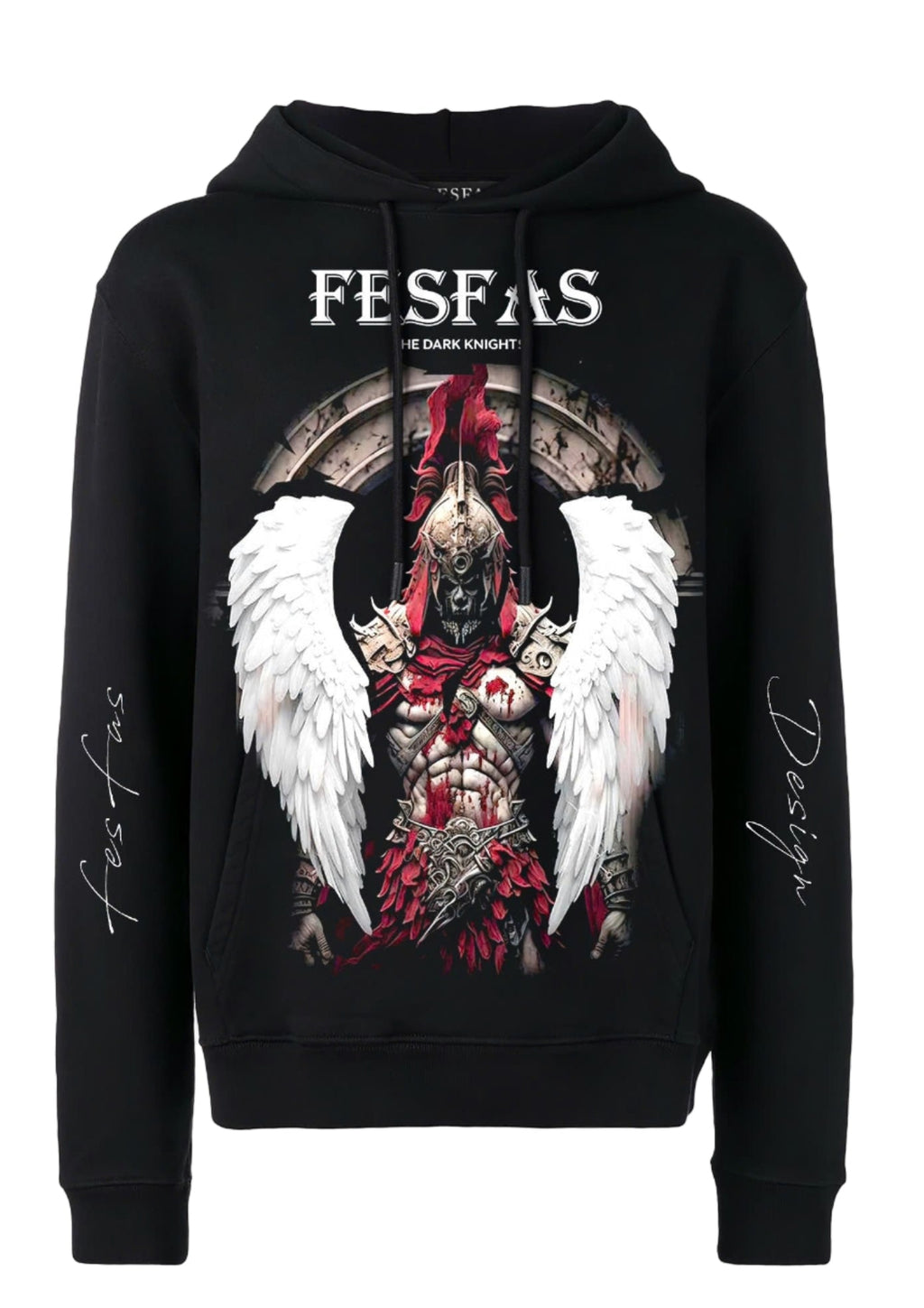 FesFas Warrior-print Hoodie | Black