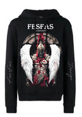 FesFas Warrior-print Hoodie | Black