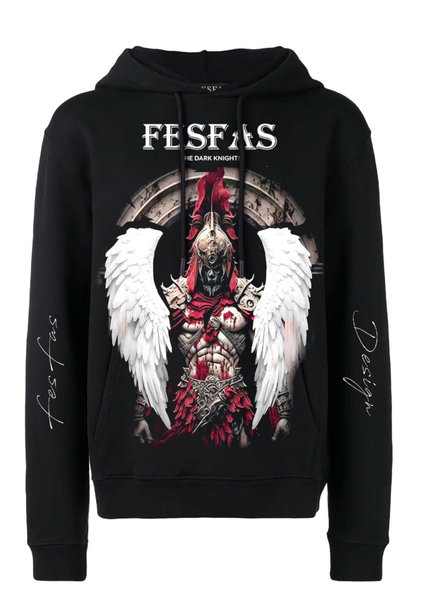 FesFas Warrior-print Hoodie | Black