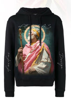 FesFas priest-print Hoodie | Black