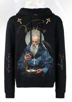 FesFas priest-print Hoodie | Black