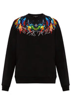FesFas Feathers-print Sweatshirt Set | Black