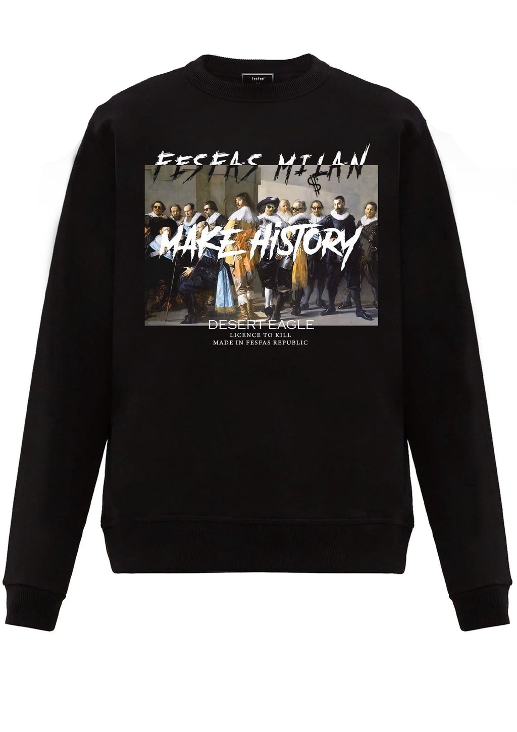 FesFas Graphic-print Sweatshirt Set | Black