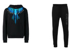 FesFas Wings-print Hoodie Set | Black