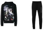 FesFas Japanese tattoos-print Hoodie Set | Black