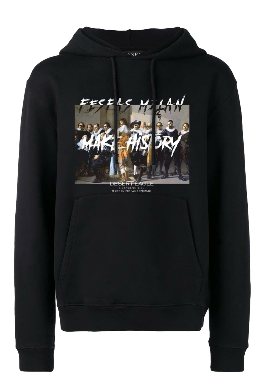 FesFas Famous painter-print Hoodie Set | Black