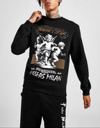 FesFas Angels-print Sweatshirt Set | Black
