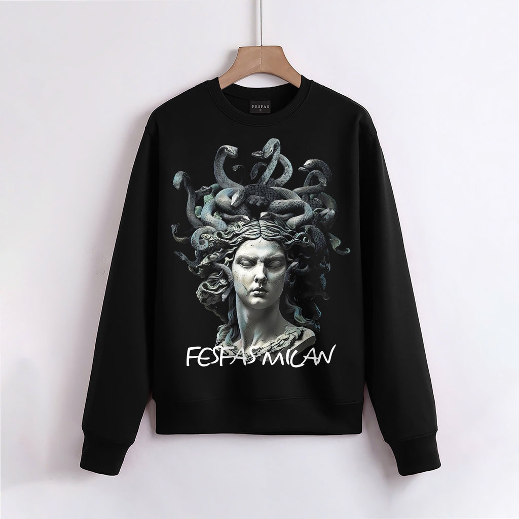 FesFas Medusa-print Sweatshirt Set | Black