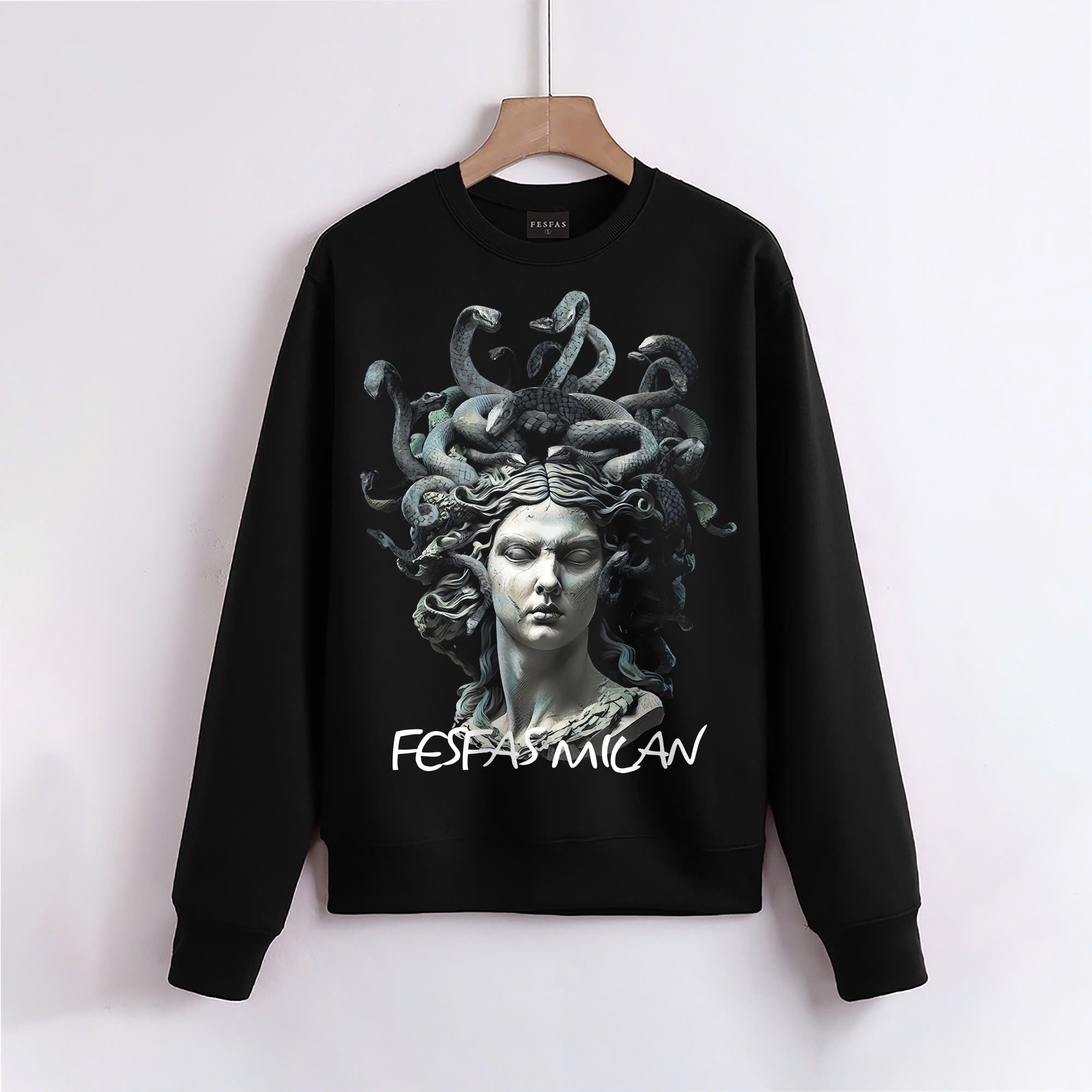 FesFas Medusa-print Sweatshirt Set | Black