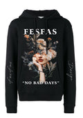 FesFas Flower-print Hoodie | Black
