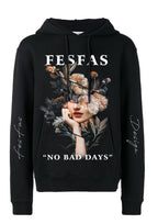 FesFas Flower-print Hoodie | Black