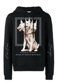 FesFas Headed Dog-print Hoodie | Black