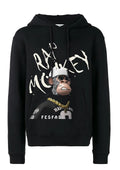 FesFas Rap Monkey-print Hoodie | Black