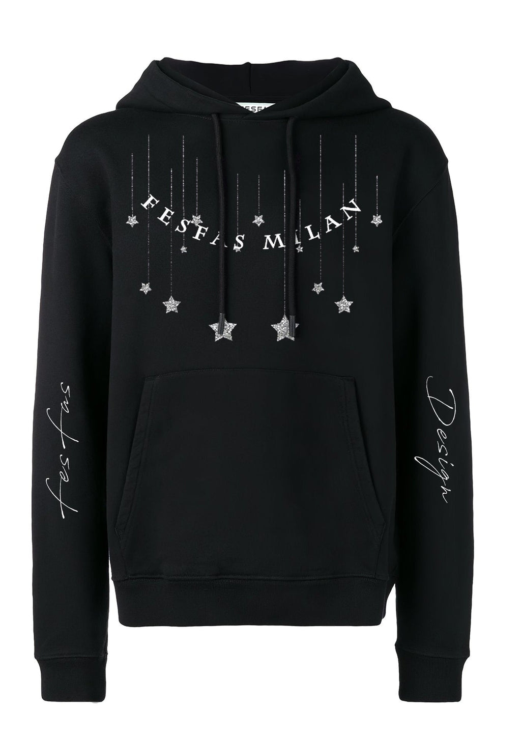 FesFas Sparkling Stars-print Hoodie | Black