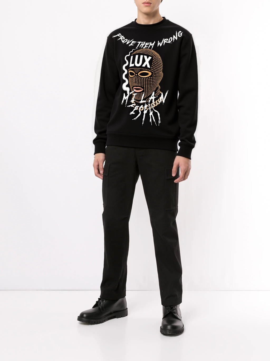 FesFas mask-print Sweatshirt | Black