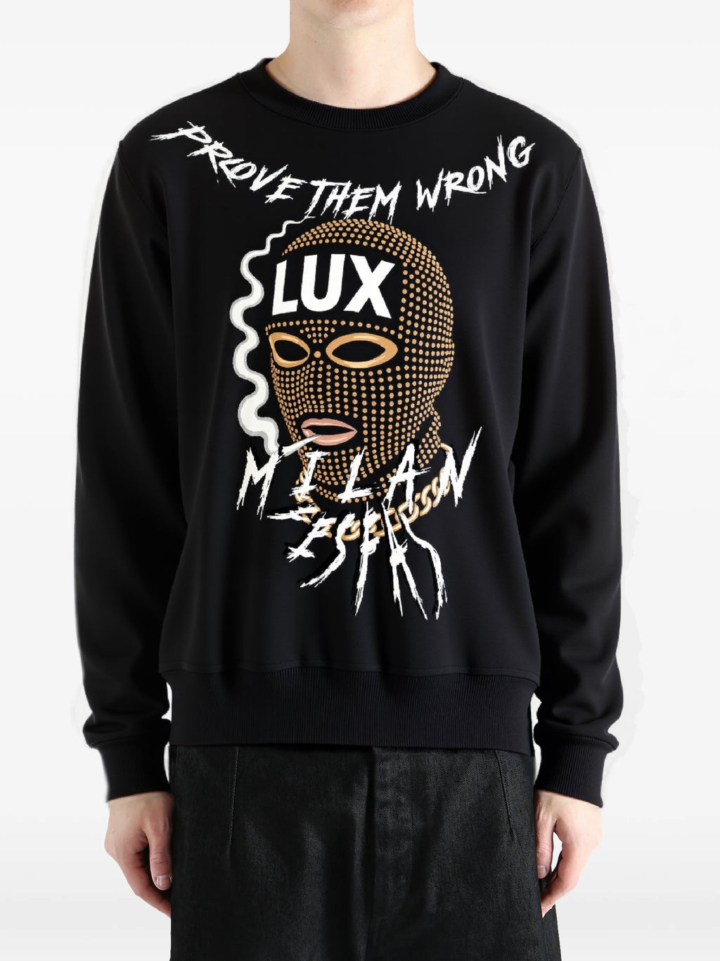 FesFas mask-print Sweatshirt | Black