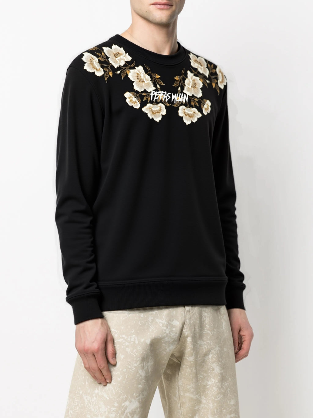 FesFas camelia flowers-print Sweatshirt | Black