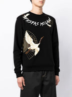 FesFas crane-print Sweatshirt | Black