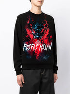 FesFas dark oni fusion-print Sweatshirt | Black