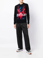 FesFas dark oni fusion-print Sweatshirt | Black