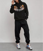 FesFas flamme phoenix-print Hoodie | Black