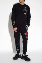 FesFas butterflies-print Sweatshirt Set | Black