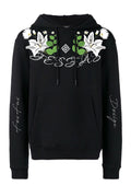 FesFas flower-print Hoodie | Black