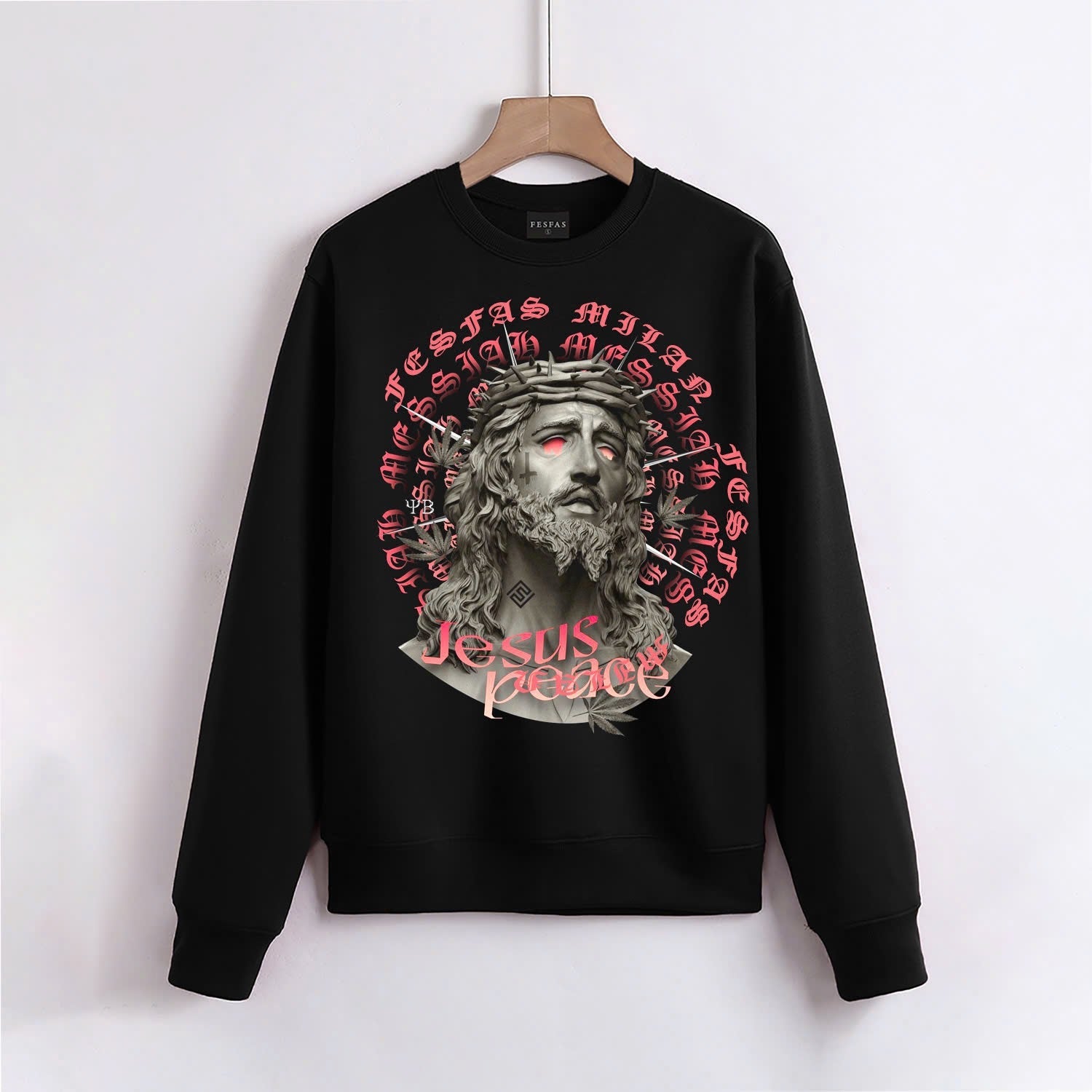 FesFas God-print Sweatshirt | Black