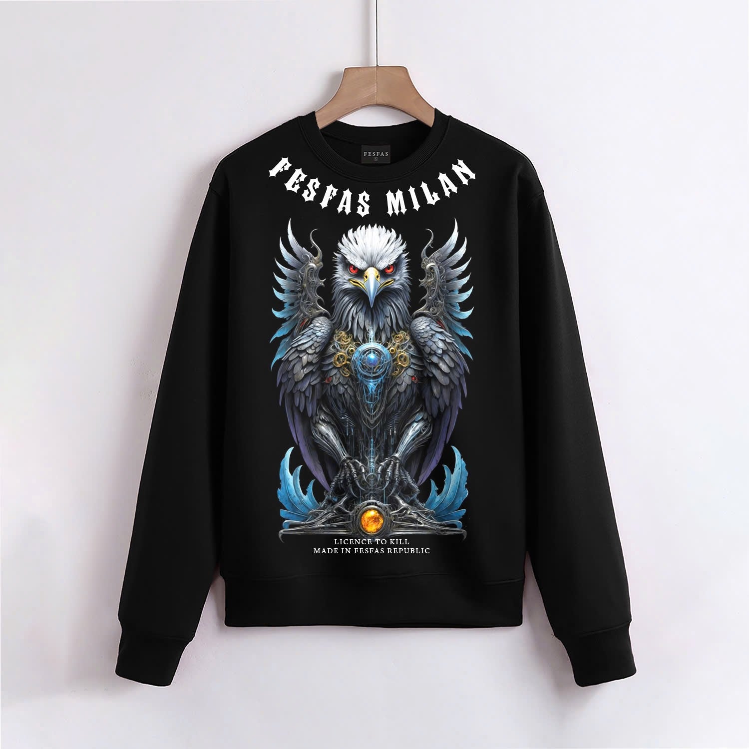 FesFas Eagle-print Sweatshirt | Black