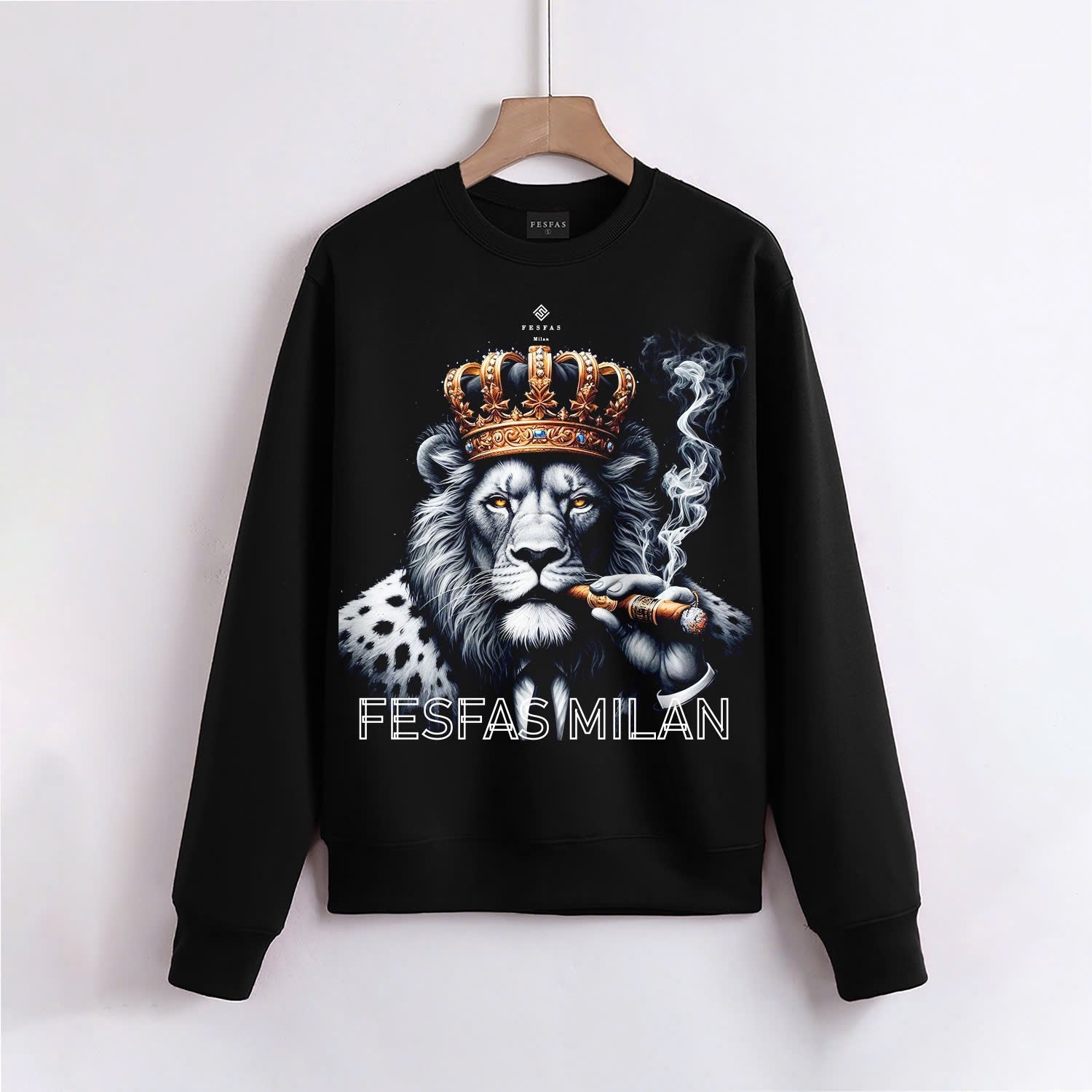 FesFas Lion-print Sweatshirt | Black