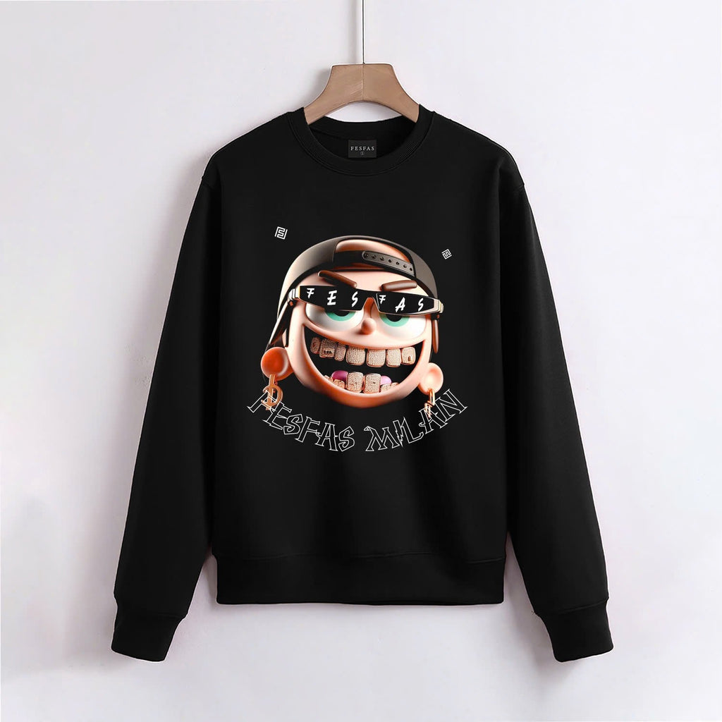 FesFas Cool boy-print Sweatshirt | Black