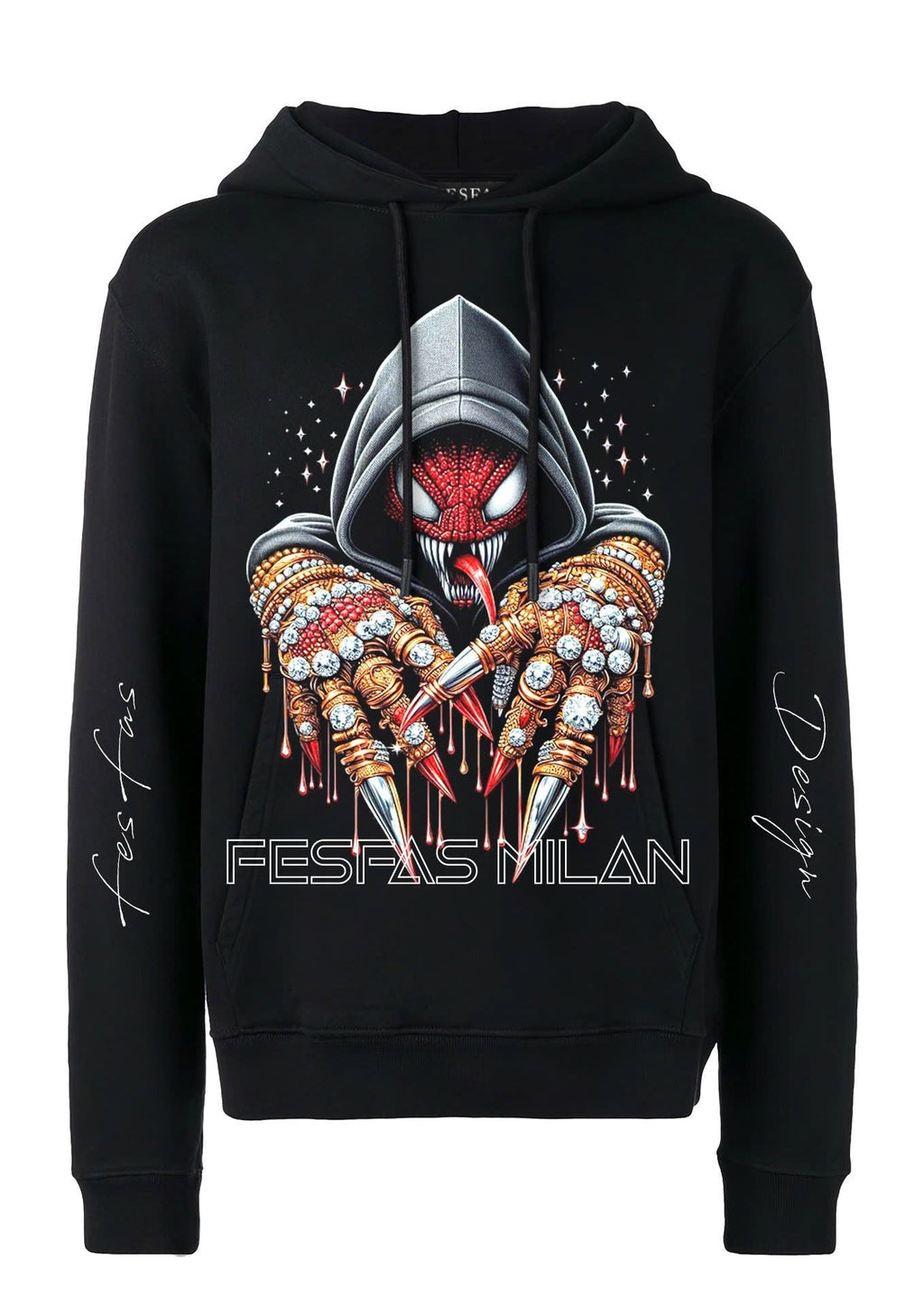 FesFas venom-print Hoodie | Black