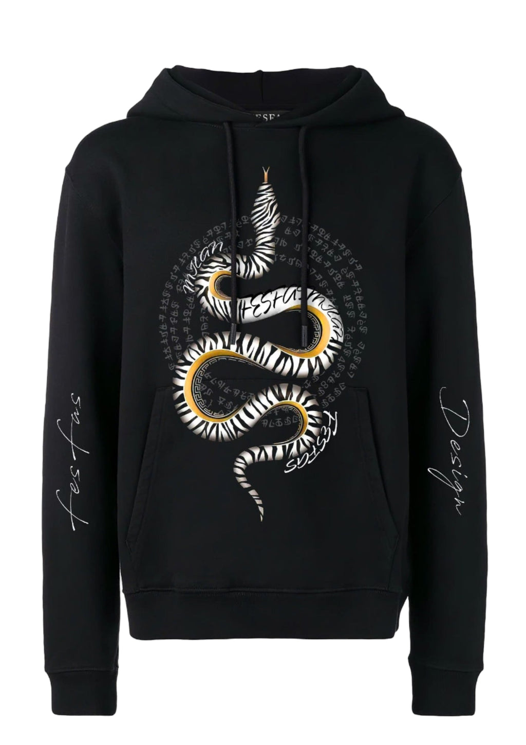 FesFas snake-print Hoodie | Black