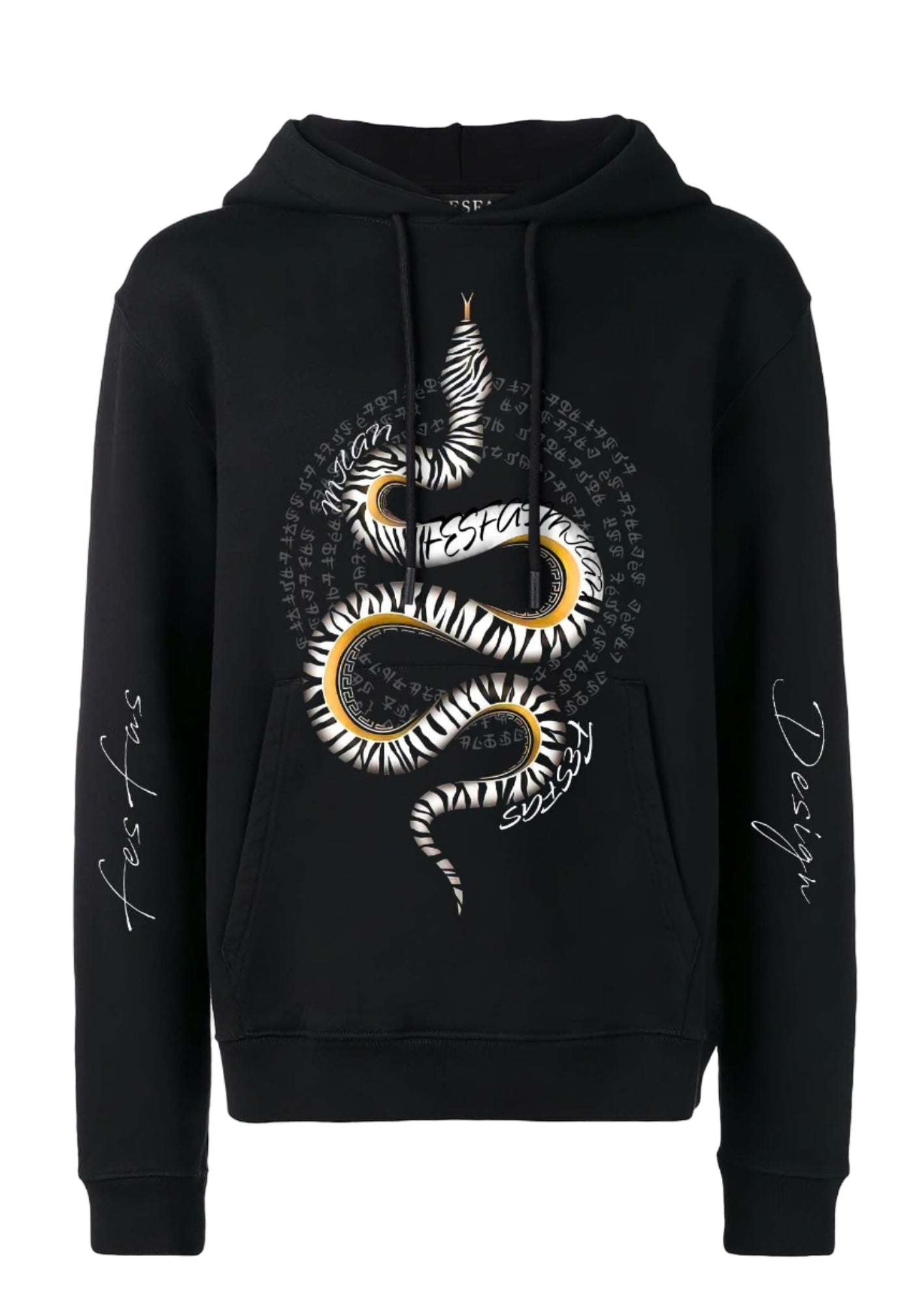 FesFas snake-print Hoodie | Black