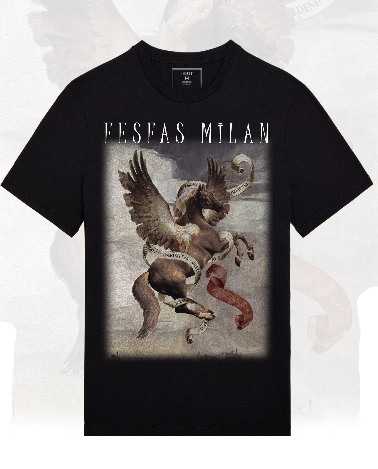 FesFas Horse-print T-shirt | Black